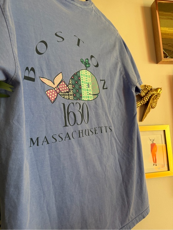 Vintage Other - Vintage Boston Massachusetts Whale Graphic Tee - Blue